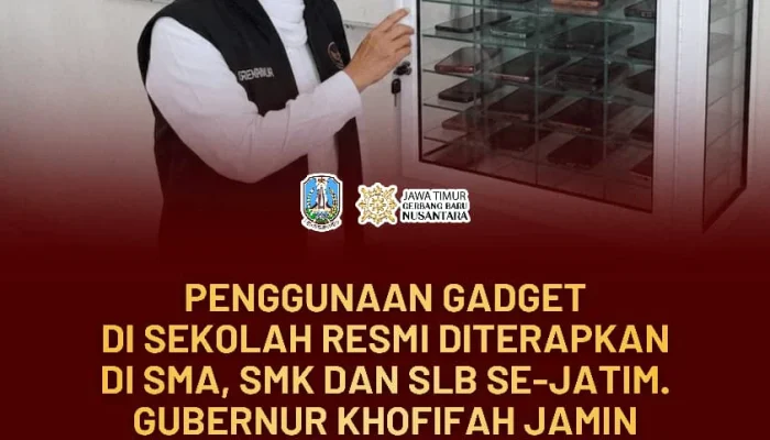 Gubernur Jatim Resmi Batasi Gadget di Lingkungan Sekolah, Ini Aturan Lengkapnya