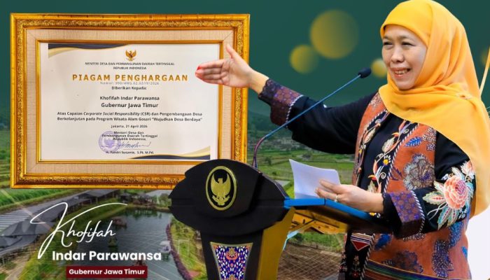 Gubernur Khofifah Indar Parawansa Raih CSR dan PDB Award 2026, Ajak Lintas Sektor Perkuat Desa Berdaya