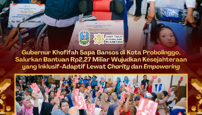 Gubernur Jawa Timur Perkuat Pengentasan Kemiskinan, Rp2,27 Miliar Bansos Digelontorkan ke Probolinggo