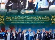 Gubernur Khofifah Ajak Perkuat Persaudaraan Nasional Saat Pembukaan Kejurnas Tenis Beregu XX di Malang