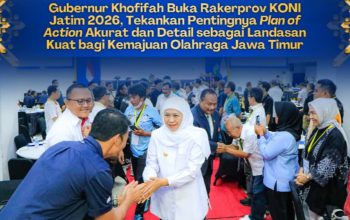 Buka Rakerprov KONI Jatim 2026, Gubernur Khofifah Indar Parawansa Dorong Tata Kelola dan Kolaborasi Olahraga