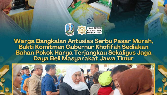 Gubernur Khofifah Indar Parawansa Gelar Pasar Murah di Bangkalan, Perkuat Pengendalian Inflasi dan Daya Beli Masyarakat