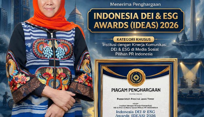 Di Bawah Kepemimpinan Gubernur Khofifah, Pemprov Jatim Dinobatkan Terbaik Nasional untuk Komunikasi DEI & ESG