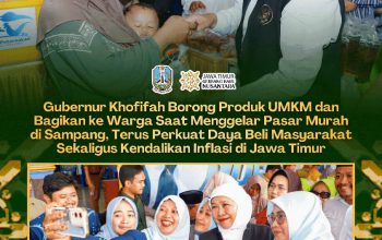 Gubernur Khofifah Gelar Pasar Murah di Sampang, Borong Produk UMKM dan Bagikan kepada Warga