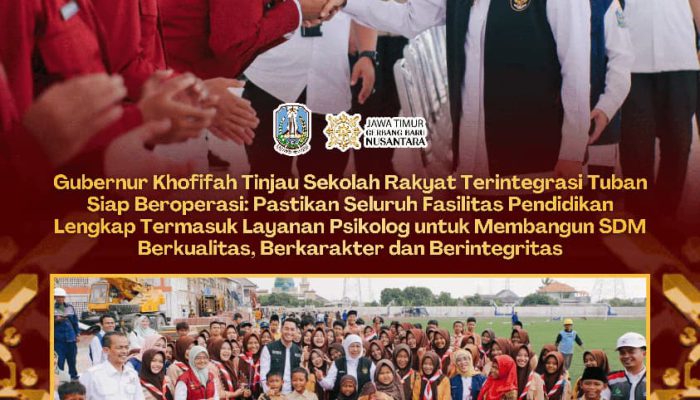 Tinjau SR Terintegrasi Tuban, Gubernur Khofifah Ajak Anak-Anak Berani Bermimpi Setinggi Langit