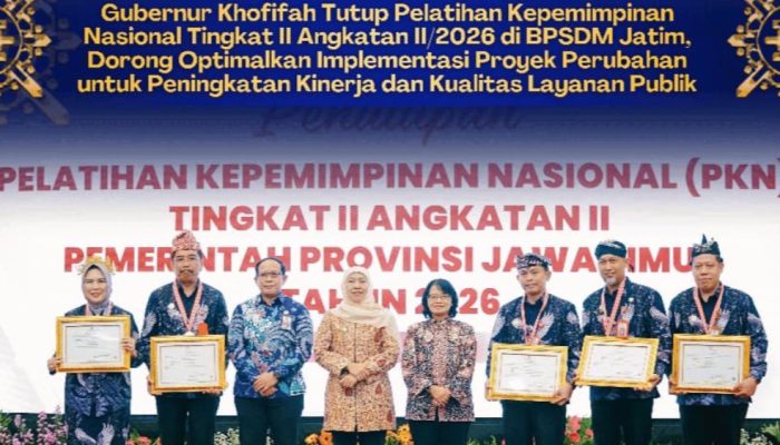 Gubernur Khofifah Tutup PKN II 2026, Tegaskan Kepemimpinan Adaptif Penting Hadapi Tantangan Pemerintahan Modern
