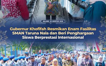 Gubernur Khofifah Resmikan 6 Fasilitas SMAN Taruna Nala, Dorong Penguatan Karakter dan Wawasan Kemaritiman