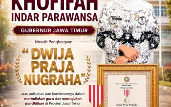 Gubernur Khofifah Raih Penghargaan Tertinggi PB PGRI, Dwija Praja Nugraha