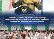 Gubernur Khofifah Salurkan Bantuan Pendidikan Rp112 Juta untuk 112 Murid SMA, SMK dan SLB di Jombang