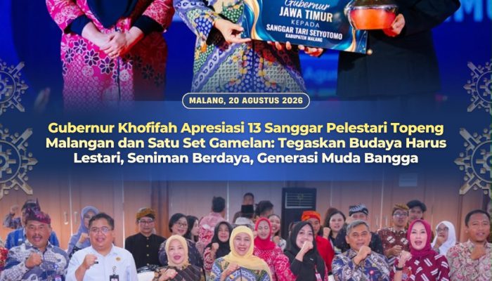 Gubernur Khofifah Perkuat Pelestarian Topeng Malangan, Dorong Regenerasi Seniman Muda