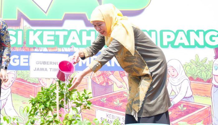 Gubernur Khofifah Dorong Seluruh Sekolah di Jatim Kembangkan Inovasi Ketahanan Pangan