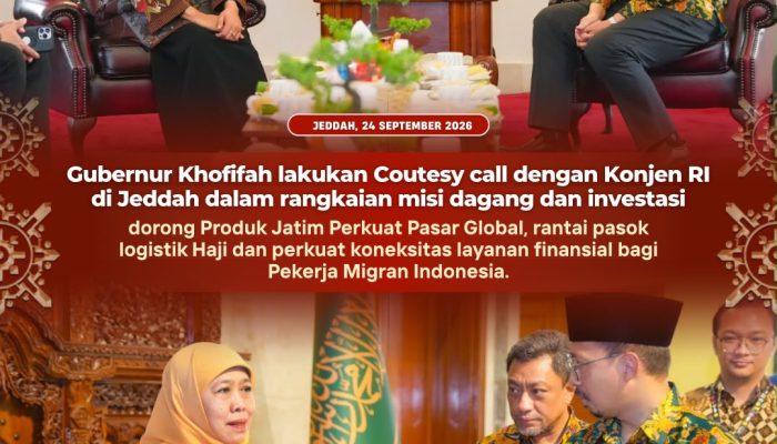Khofifah Dorong Produk Jatim Masuk Rantai Pasok Jemaah Haji dan Umrah di Arab Saudi