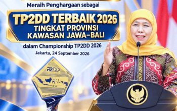 TP2DD Jatim Raih Penghargaan Provinsi Terbaik 2026 Se-Jawa Bali dari Kemendagri