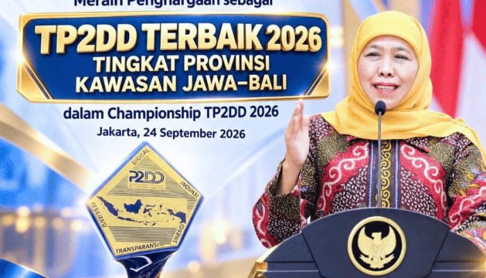 TP2DD Jatim Raih Penghargaan Provinsi Terbaik 2026 Se-Jawa Bali dari Kemendagri