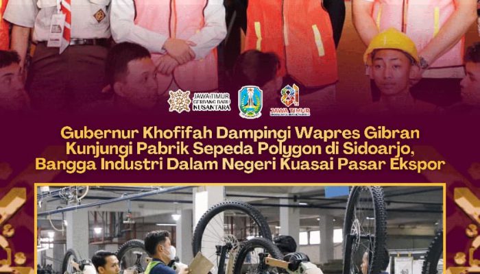 Wapres Gibran Jajal Sepeda Polygon Bersama Khofifah, Inovasi Industri Jatim Siap Mendunia