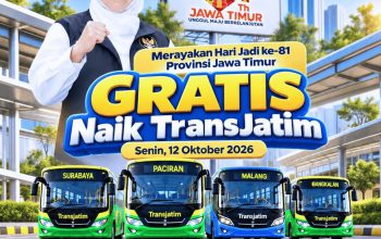 Gubernur Khofifah Ajak Warga Coba Trans Jatim Gratis Saat HUT ke-81 Jawa Timur