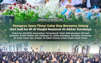 Khofifah Gelar Doa dan Khotmil Qur’an Bersama 4.000 Hafidz, 810 Kali Khataman Iringi HUT ke-81 Jatim