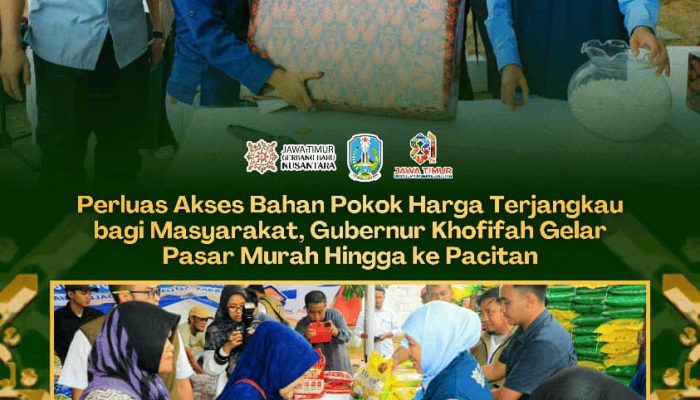 Khofifah Gelar Pasar Murah di Pacitan, Beras SPHP Dijual Rp11 Ribu per Kilogram