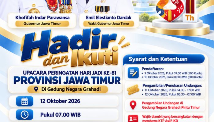 Semangat Warga Rayakan Hari Jadi Jatim Membara, Khofifah: Mari Rawuh dan Doakan Jawa Timur Sejahtera