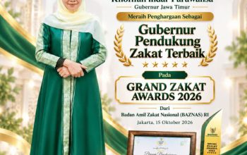 Gubernur Khofifah Raih Grand Zakat Award 2026, Diapresiasi atas Dukungan Penguatan Zakat