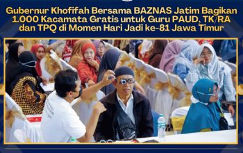 Sambut Hari Jadi ke-81 Jatim, Khofifah Salurkan 1.000 Kacamata Gratis dan 81 Rombong UMKM
