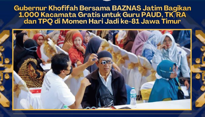 Sambut Hari Jadi ke-81 Jatim, Khofifah Salurkan 1.000 Kacamata Gratis dan 81 Rombong UMKM